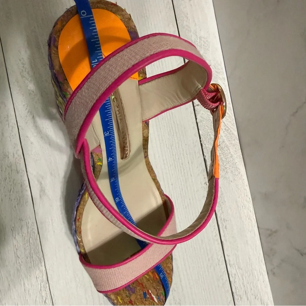 Sophia Webster Lucita Espadrille Wedge Sandals Multi Size 9 - Picture 6 of 7